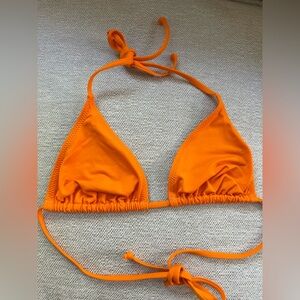 Skims orange triangle bikini top size L